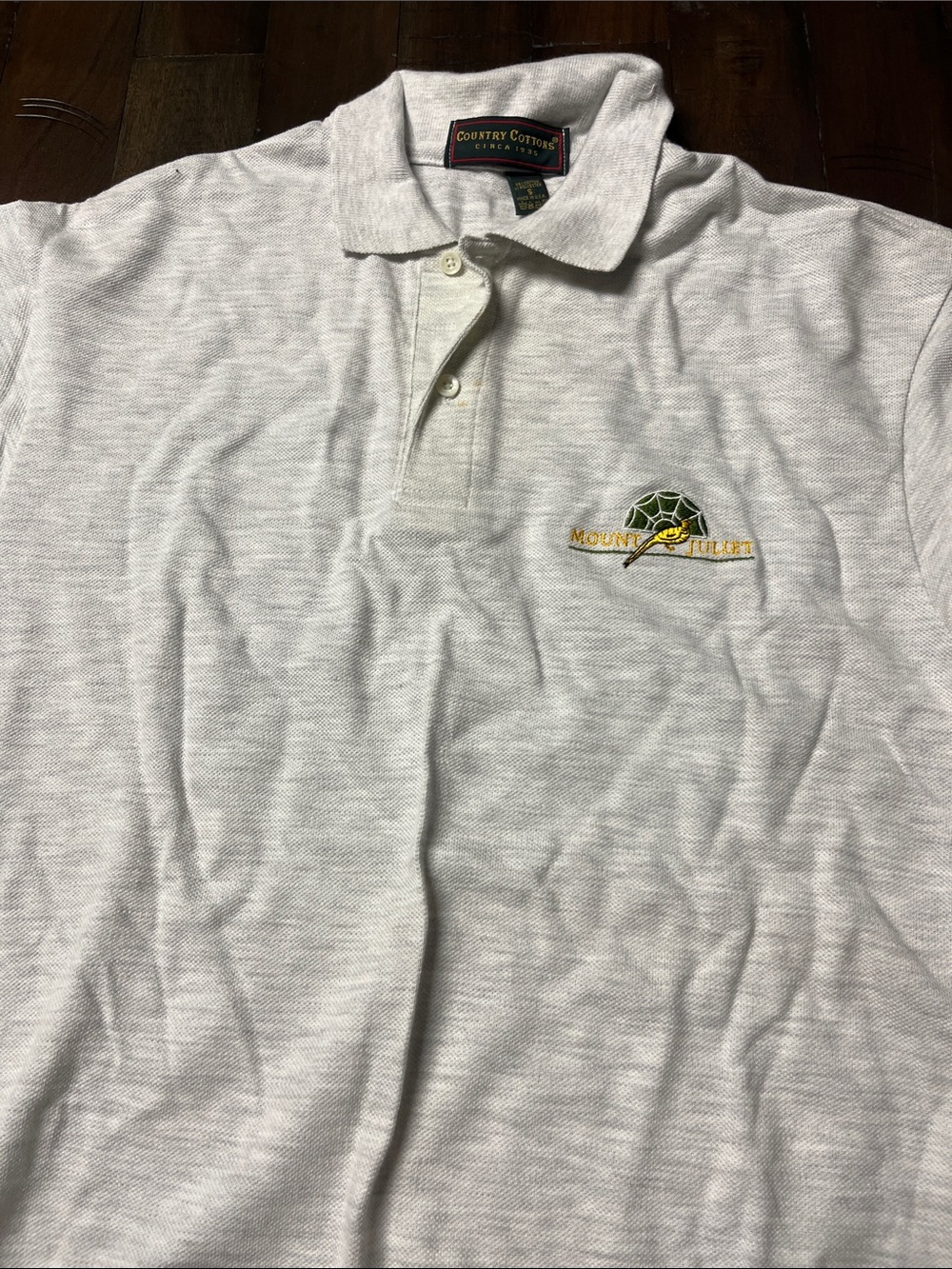 White Men's Polo with Embroidered Logo